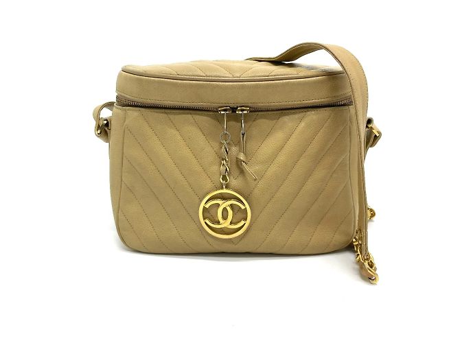 Sac à épaule Chanel CC Coco Charm Beige