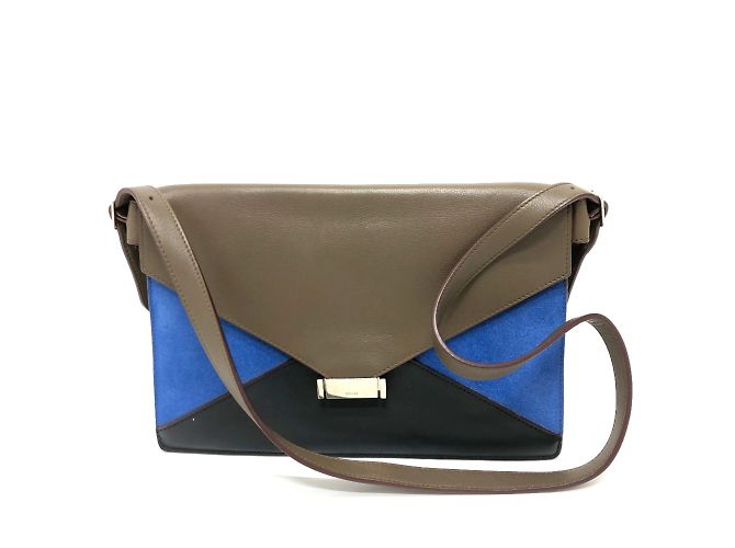 Céline Bolsa de ombro de couro marrom Celine