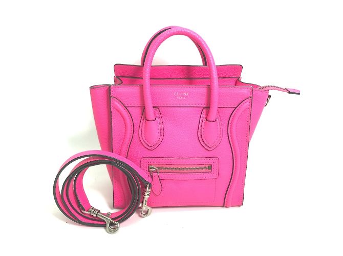 Céline Celine Rosa Lederhandtasche Pink