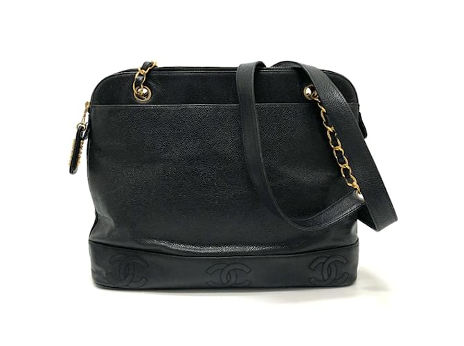 Chanel Trip Luco Co Tasche Schwarz Leder  ref.1465202