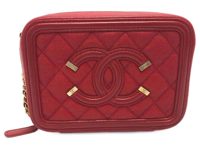 Chanel A84452 CC Filigran Mini Schultertasche Rot