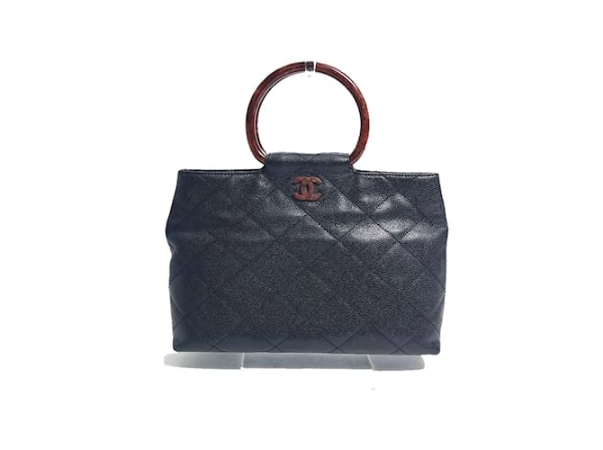 Timeless Bolsa Chanel CC Mark em preto Couro  ref.1465245