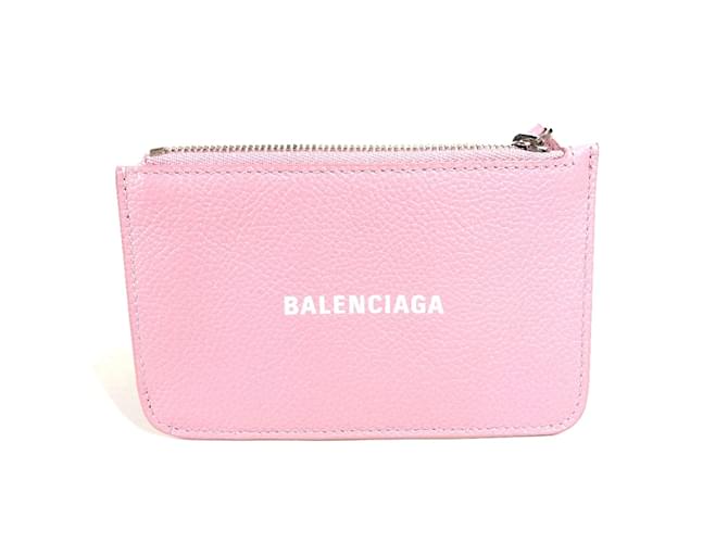 Porta-moedas de couro rosa Balenciaga  ref.1465264