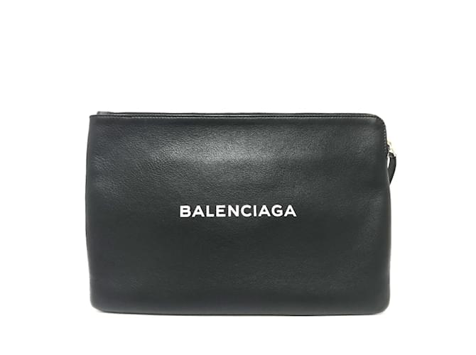 Balenciaga Black Leather Clutch Bag  ref.1465265