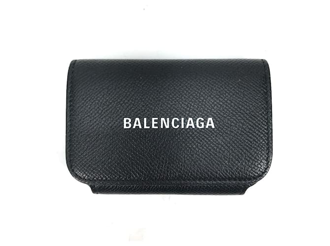 Tarjetero de cuero negro Balenciaga  ref.1465280