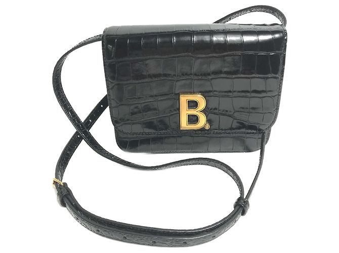 Borsa a spalla in pelle nera Balenciaga Nero