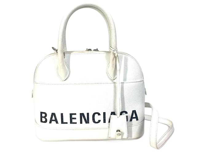 Balenciaga 550645 Bicolor Handbag White Leather  ref.1465304