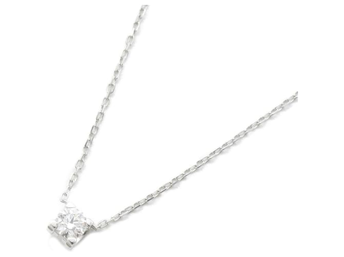 Colar de diamante C de Cartier Ouro branco  ref.1465311