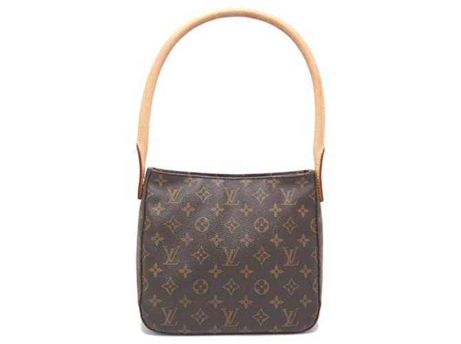 Bolsa de Ombro Louis Vuitton Monogram Looping MM Marrom Monograma Couro envernizado  ref.1465335