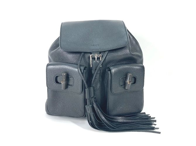 Gucci 370833 Bamboo Bag Backpack Black