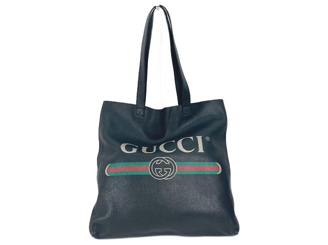 Schwarze Leder-Tote von Gucci