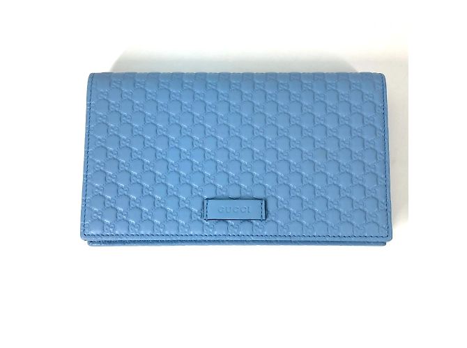 Borsa a spalla Gucci Micro Guccissima blu