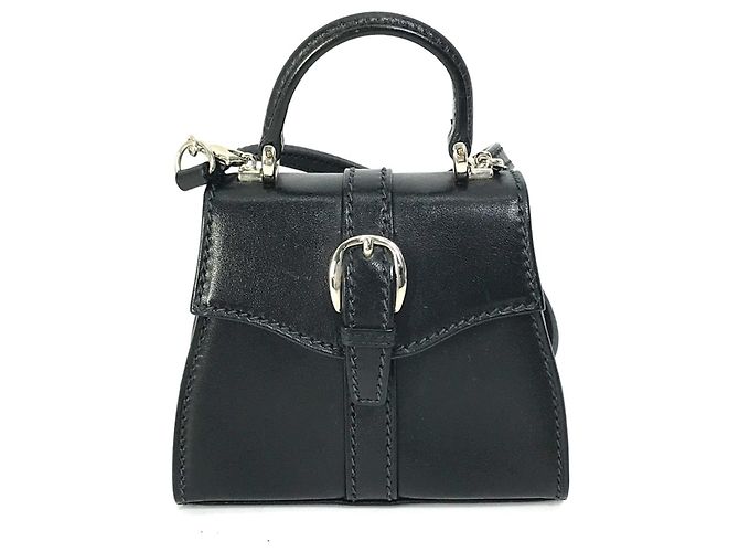 Bolsa de ombro de couro preto Gucci