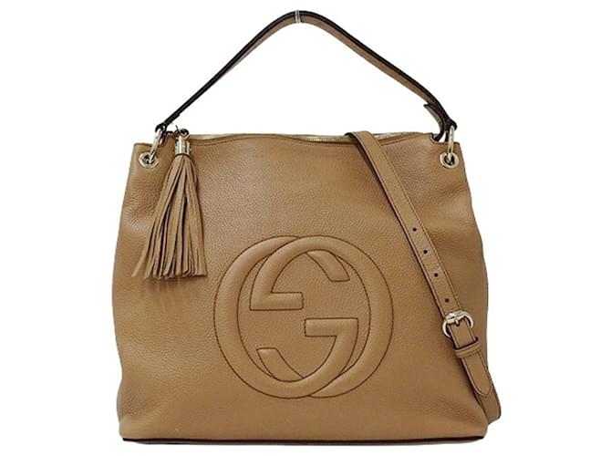 Borsa in pelle Gucci Soho in rosa beige ref.1465438 Joli Closet