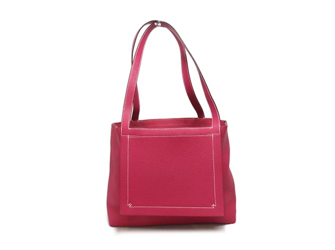 Sac à main Cabasserie 31 d'Hermès Cuir Rose  ref.1465586