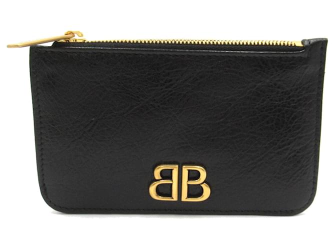 Everyday Porte-monnaie en cuir noir Balenciaga  ref.1465606