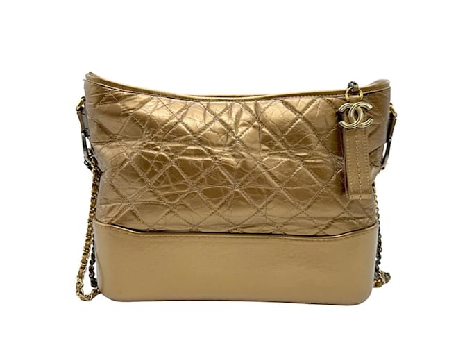 Sac à épaule en cuir Gabriel de Chanel Bronze  ref.1465831