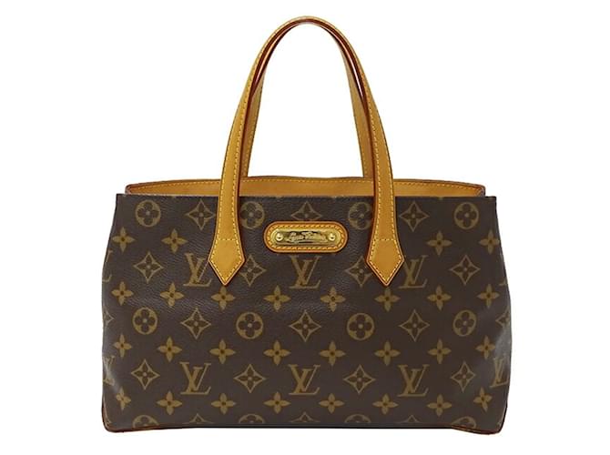 Louis Vuitton Monogram Damen Tote Wilshire PM Braun Schwarz Monogramm Lackleder  ref.1465874