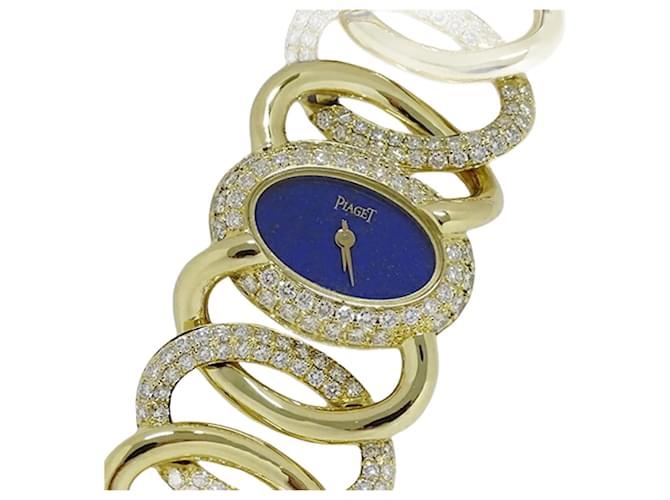 Montre-bracelet en quartz avec diamants pour femmes Piaget Bleu  ref.1465899