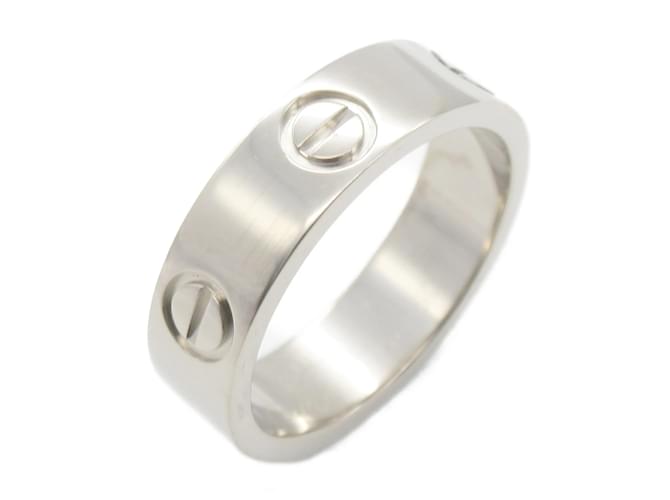 Cartier Love Band Ring in White Gold Silvery  ref.1466177