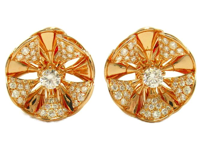 Bulgari Bvlgari Diva Dream Diamond Stud Earrings Pink gold  ref.1466187