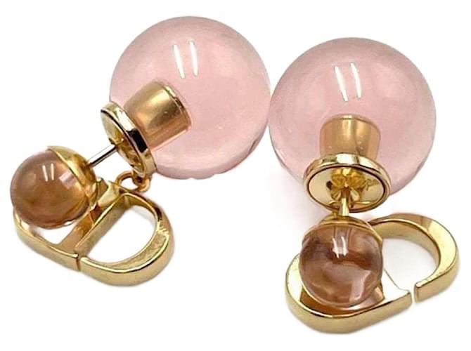 Christian Dior Women's Tribal Earrings DIOR Pink Metal Plastic  ref.1466509