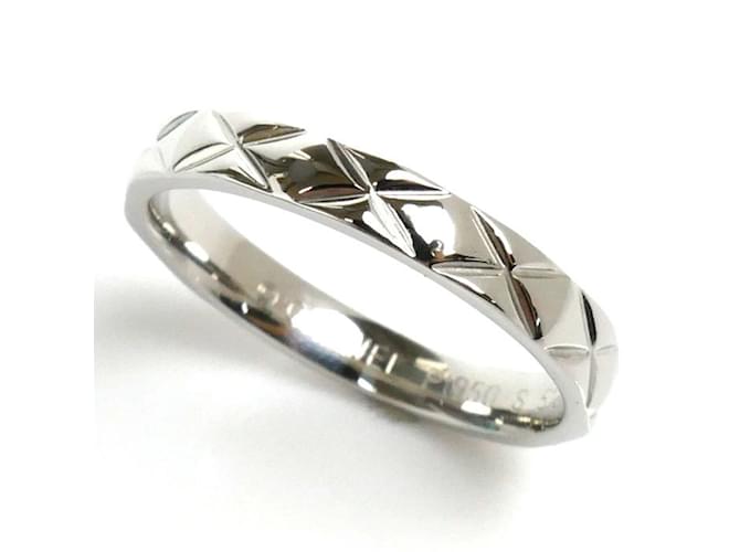 Chanel Pt950 Platinum Matelasse Medium Ring  ref.1466557