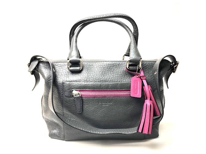 Coach textured leather shoulder bag on sale