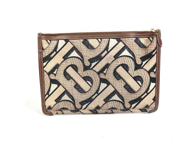 Pochette marron Burberry