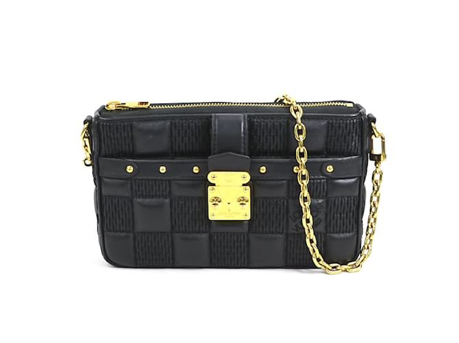 Bolsa de ombro de couro preto Louis Vuitton  ref.1466958