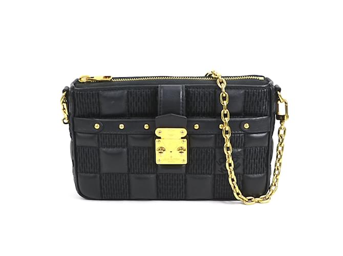Schultertasche aus schwarzem Leder von Louis Vuitton ref.1466958 
