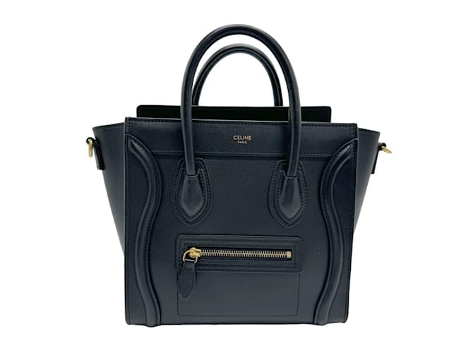 Luggage Céline Bolsa de couro preto Celine  ref.1466980