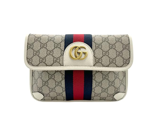 Gucci Ophidia GG Supreme Canvas Fanny Pack Brown Cloth  ref.1466982