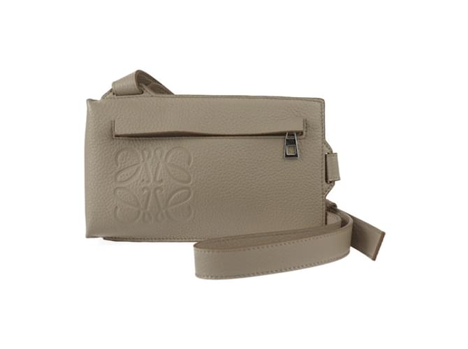 Loewe Vertical T-Pocket Shoulder Bag Beige Leather  ref.1467013