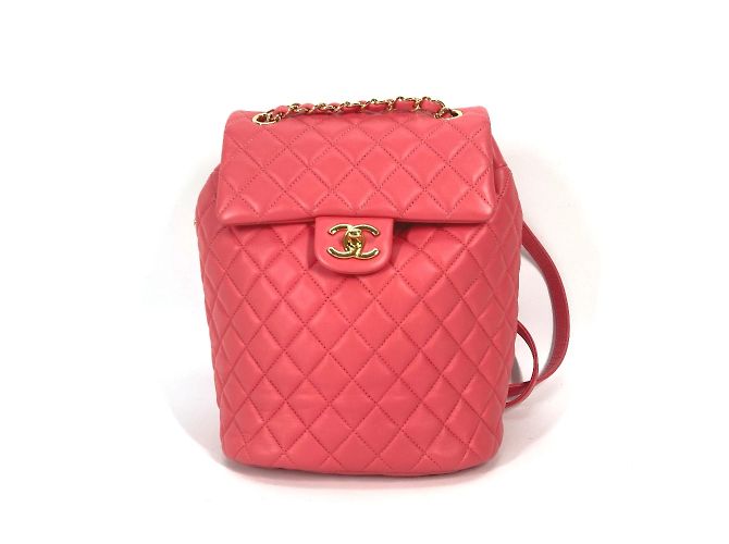 Chanel Pink Leather Backpack