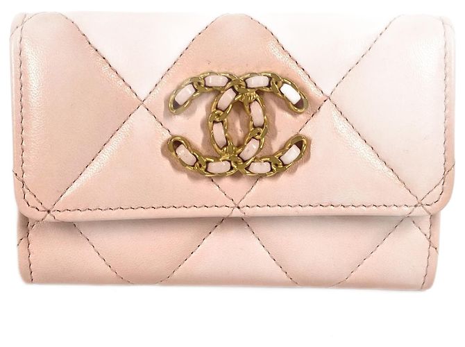 Monedero Chanel 19ª Línea CC Mark Rosa