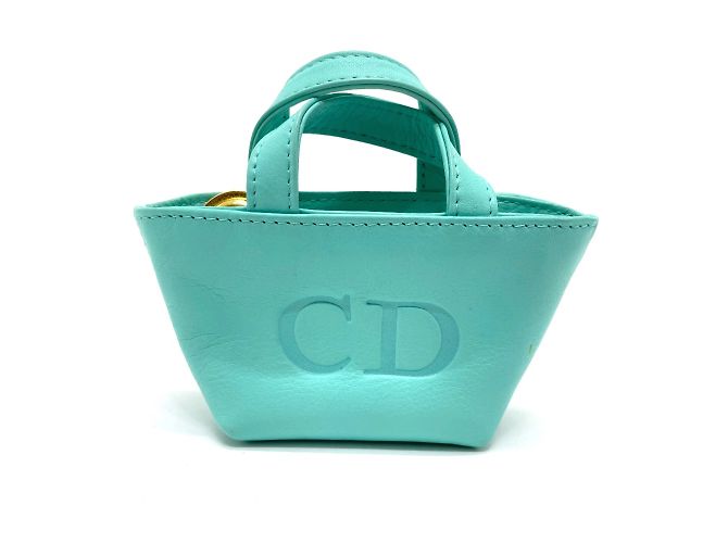 Mini borsa charm Christian Dior Blu