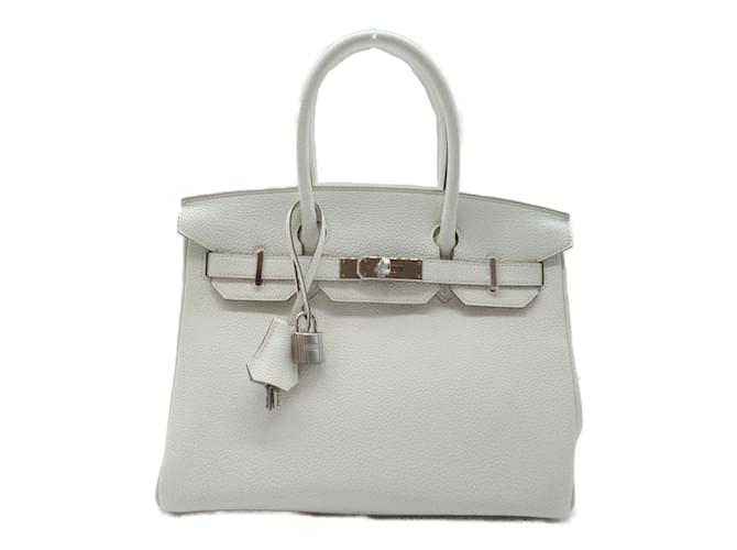 Hermès Bolsa Hermes Birkin 30 Grineve Bege Couro  ref.1467100