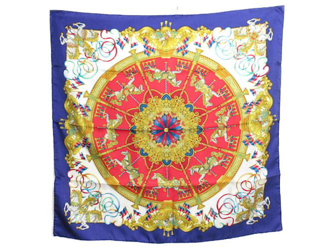 Hermès Hermes Blue Silk Scarf  ref.1467150