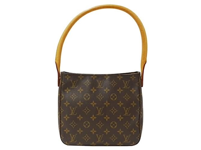 Looping Louis Vuitton Monogram Shoulder Bag Brown Patent leather  ref.1467207