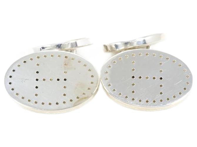 Hermès Hermes Evelyn Silver Cufflinks  ref.1467243