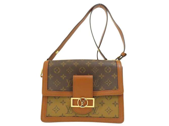 Dauphine MM Schultertasche M44391 von Louis Vuitton Braun Leinwand 