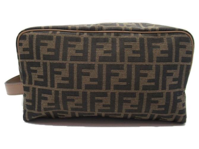 Fendi FF Jacquard Pouch Brown ref.1467484 Joli Closet