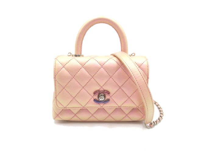 Bolso de Hombro 2 en 1 Matelassé Coco Handle de Chanel Rosa
