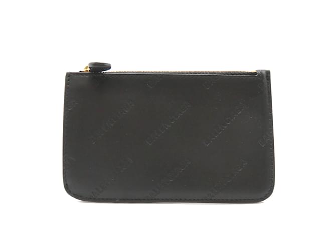 Balenciaga Black Leather Card Wallet  ref.1467674