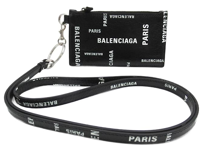 Portefeuille en cuir noir Balenciaga  ref.1467738