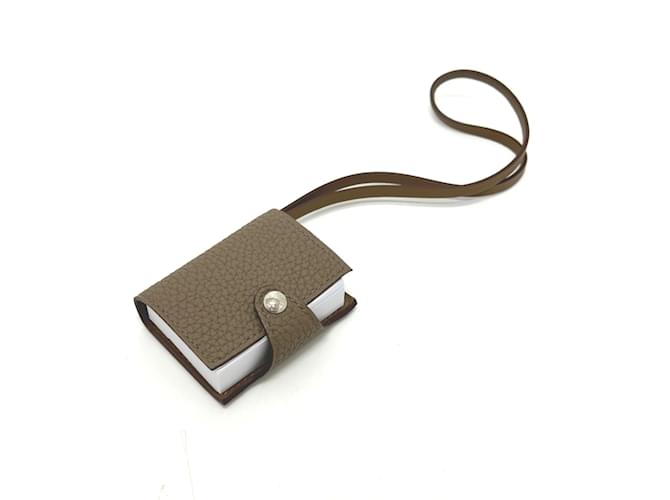 Hermès Hermes Leather Handbag Charm Beige  ref.1467800