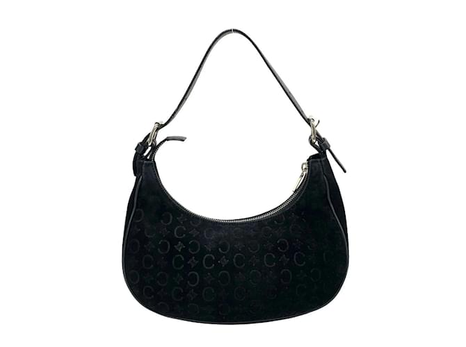 Céline Sac à main en cuir suédé à motif Macadam de Celine C Noir  ref.1467822