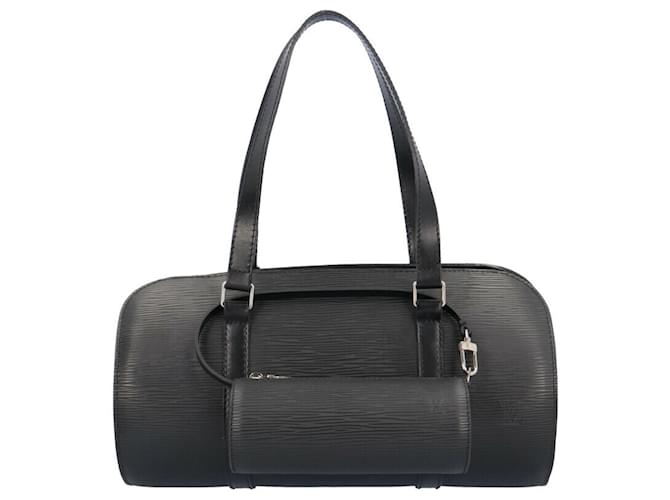 Sac à main Soufflot Epi Louis Vuitton Cuir Noir  ref.1467892