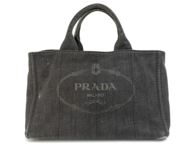 Prada Canapa Tote Bag Black Cloth  ref.1467942